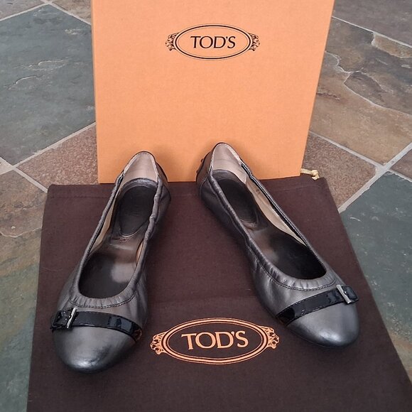 Tod's Leather Ballerina Flats - Picture 1 of 10